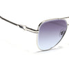 Rafale | Silver Aviator Sunglasses  | Blue & Clear Lens - MG7256