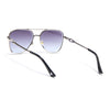 Rafale | Silver Aviator Sunglasses  | Blue & Clear Lens - MG7256