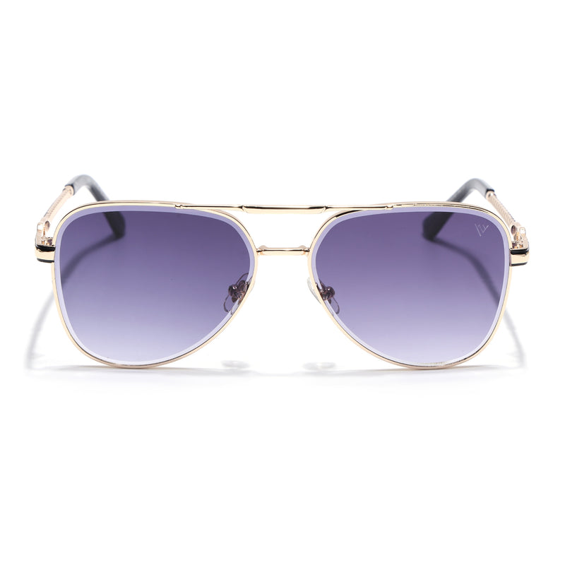 Rafale | GoldenAviator Sunglasses | Grey & Clear Lens - MG7257