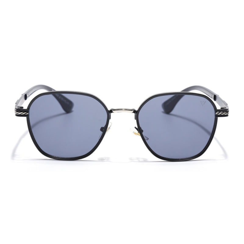 Square Sunglasses for Men & Women (Grey Lens | Black Frame - MG7258)