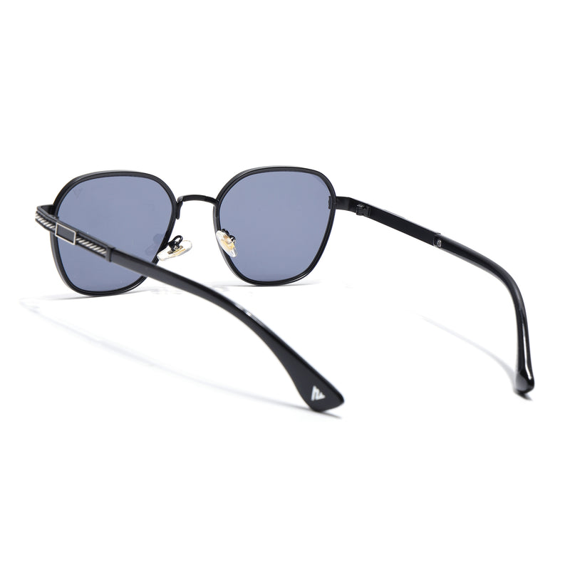 Square Sunglasses for Men & Women (Grey Lens | Black Frame - MG7258)