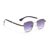 Square Sunglasses for Men & Women (Grey & Clear Lens | Golden Frame - MG7260)