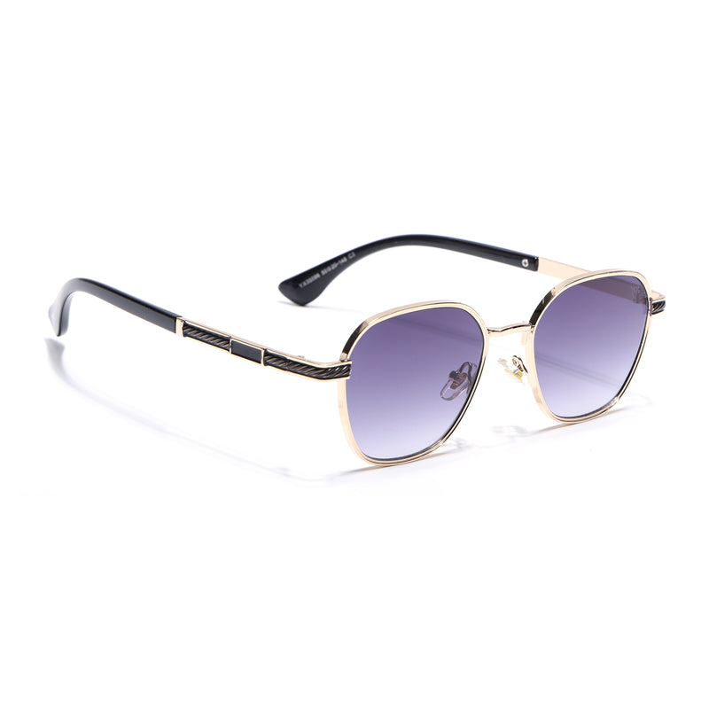 Square Sunglasses for Men & Women (Grey & Clear Lens | Golden Frame - MG7260)