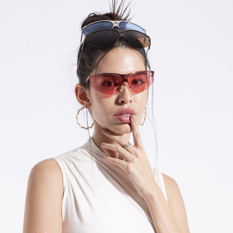 Warp | Red Wrap-Around Sunglasses (3563MG4221)