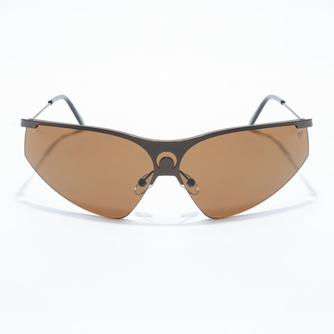 Warp | Brown Wrap-Around Sunglasses - MG4223