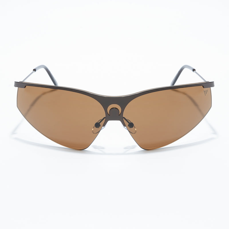 Warp | Brown Wrap-Around Sunglasses - MG4223