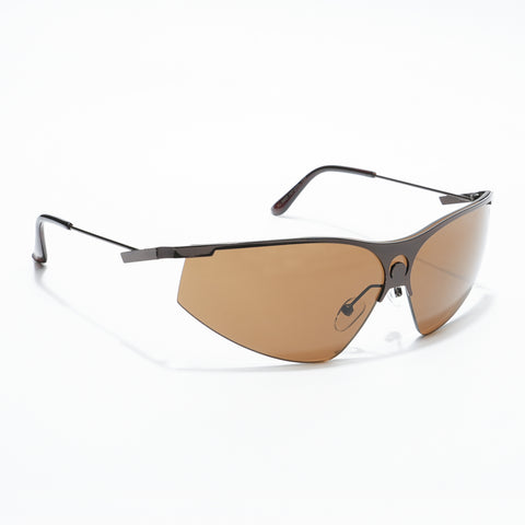 Warp | Brown Wrap-Around Sunglasses - MG4223