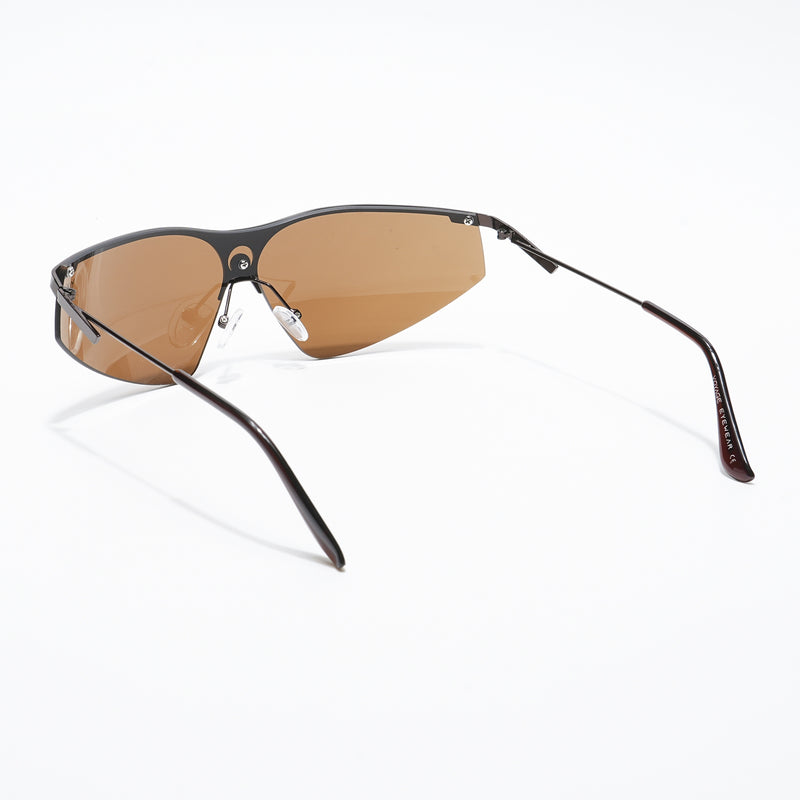 Warp | Brown Wrap-Around Sunglasses - MG4223