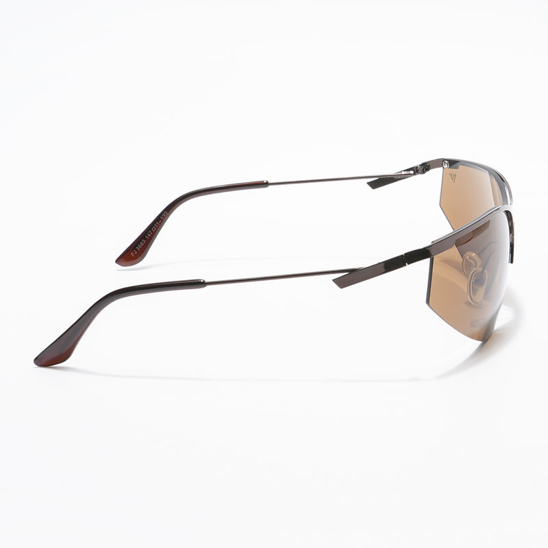 Warp | Brown Wrap-Around Sunglasses - MG4223
