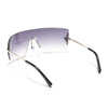 Black & Clear Wrap Around Sunglasses - MG4116