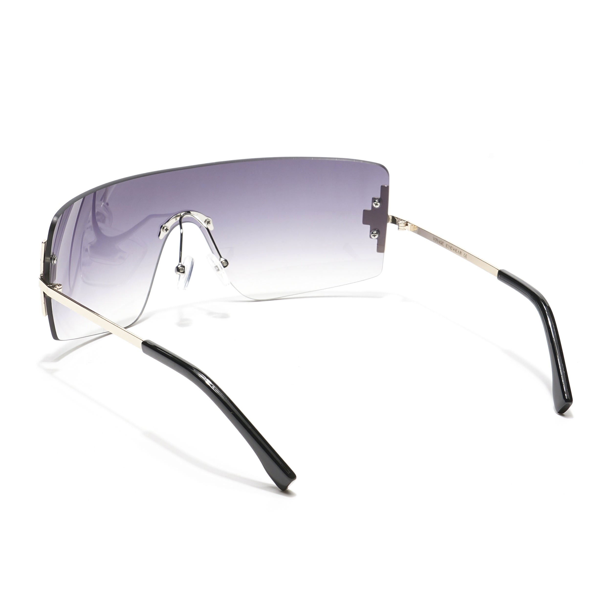 Black & Clear Wrap Around Sunglasses - MG4116