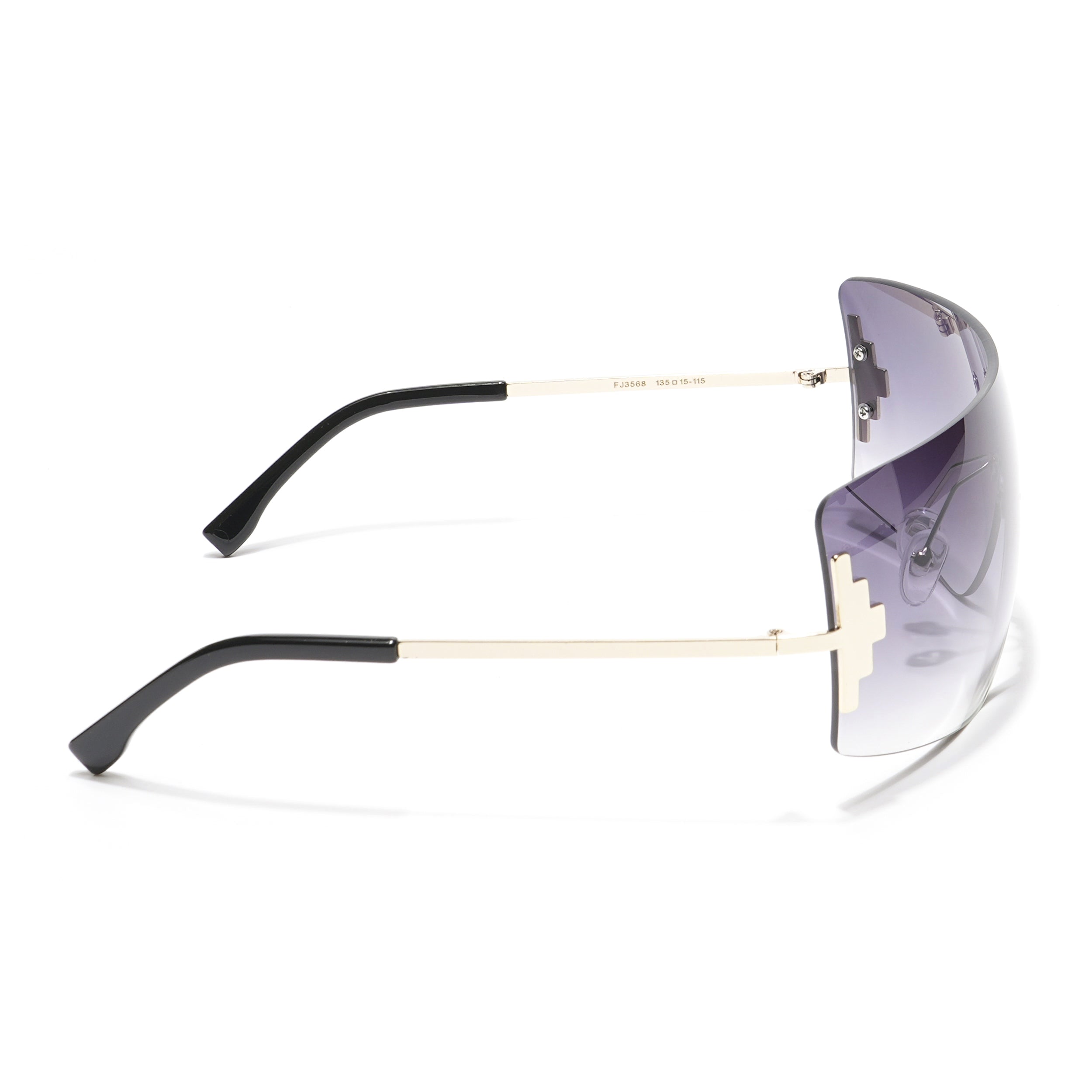 Black & Clear Wrap Around Sunglasses - MG4116