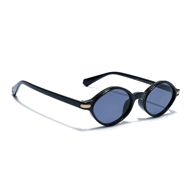 Remi | Black Oval Sunglasses | Grey Lens - MG7751