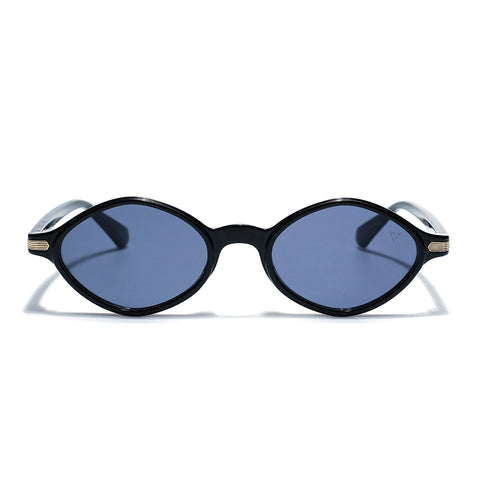 Remi | Black Oval Sunglasses | Grey Lens - MG7751