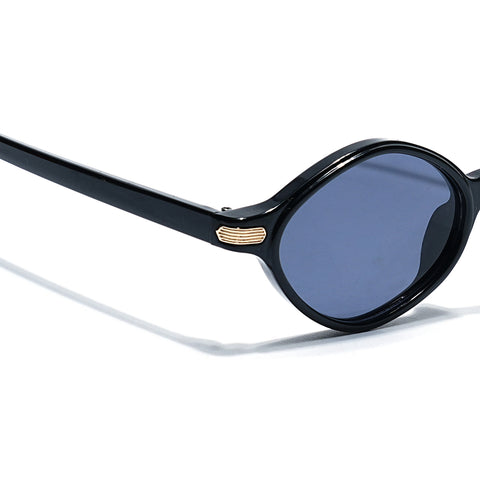 Remi | Black Oval Sunglasses | Grey Lens - MG7751