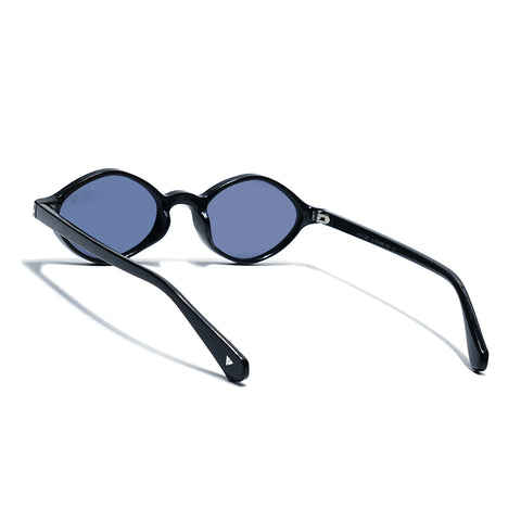Remi | Black Oval Sunglasses | Grey Lens - MG7751