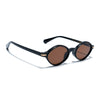Remi | Black Oval Sunglasses | Brown Lens  - MG7752