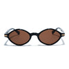Remi | Black Oval Sunglasses | Brown Lens  - MG7752