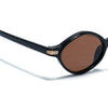 Remi | Black Oval Sunglasses | Brown Lens  - MG7752