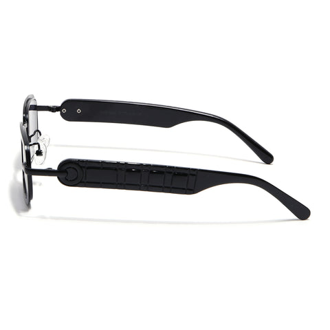Rectangle Sunglasses for Men & Women (Grey Lens | Black Frame - MG7616)