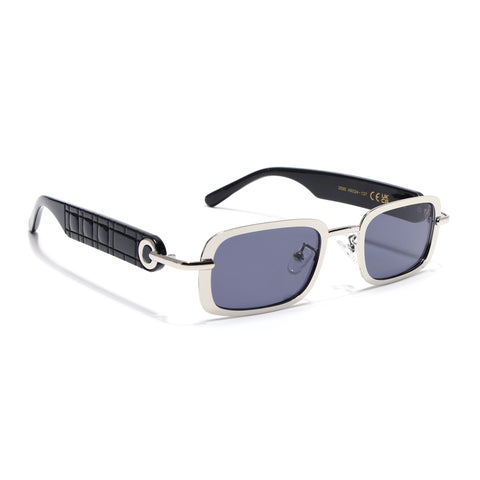 Rectangle Sunglasses for Men & Women (Grey Lens | Silver Frame - MG7617)