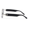 Rectangle Sunglasses for Men & Women (Grey Lens | Silver Frame - MG7617)