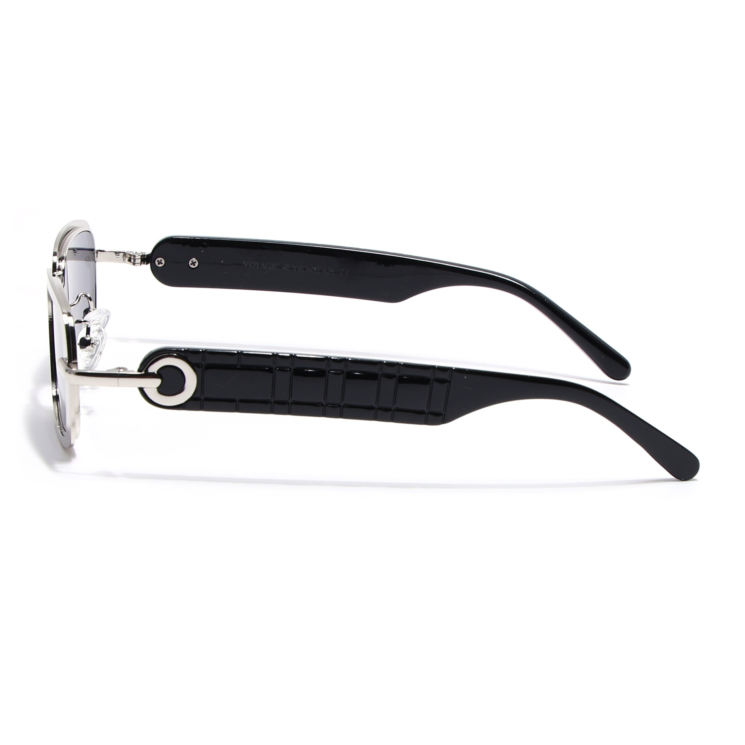 Rectangle Sunglasses for Men & Women (Grey Lens | Silver Frame - MG7617)