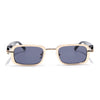 Rectangle Sunglasses for Men & Women (Grey Lens | Golden Frame - MG7618)