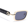 Rectangle Sunglasses for Men & Women (Grey Lens | Golden Frame - MG7618)