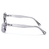 Hexagonal Sunglasses for Men & Women (Grey & Clear Lens | Transparent Grey Frame - MG7674)