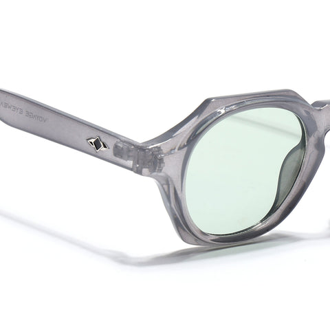 Hexagonal Sunglasses for Men & Women (Sea Green Lens | Grey Frame - MG7675)