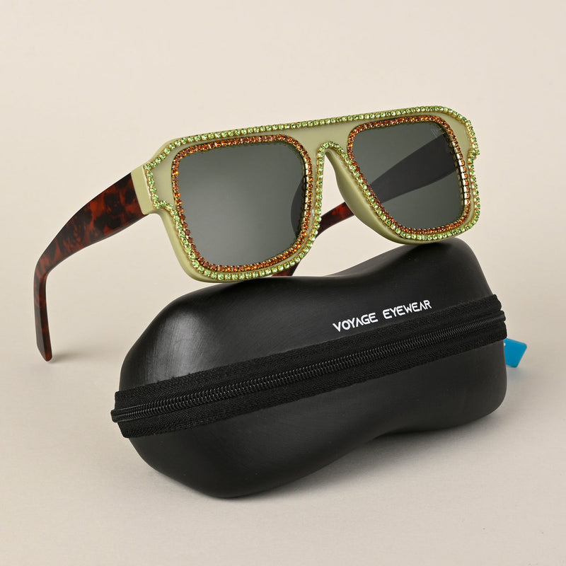 Wayfarer Green Polarized Sunglasses (3996PMG4358)