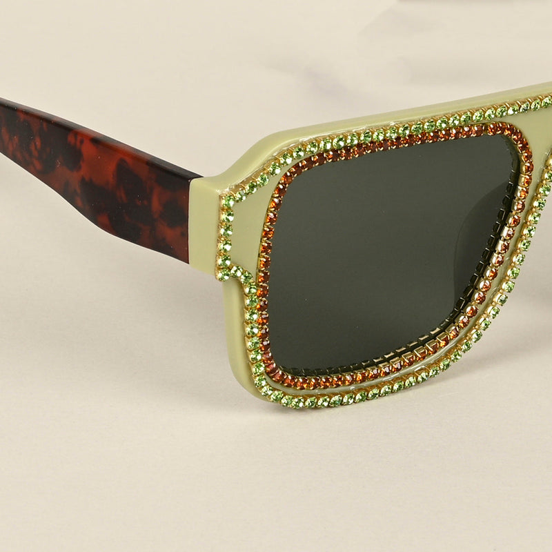 Wayfarer Green Polarized Sunglasses (3996PMG4358)