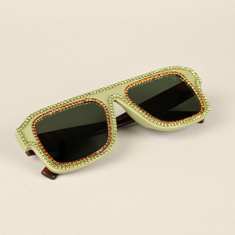 Wayfarer Green Polarized Sunglasses (3996PMG4358)