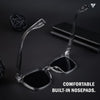 Voyage Exclusive Gradient Grey Polarized Wayfarer Sunglasses - MG4113