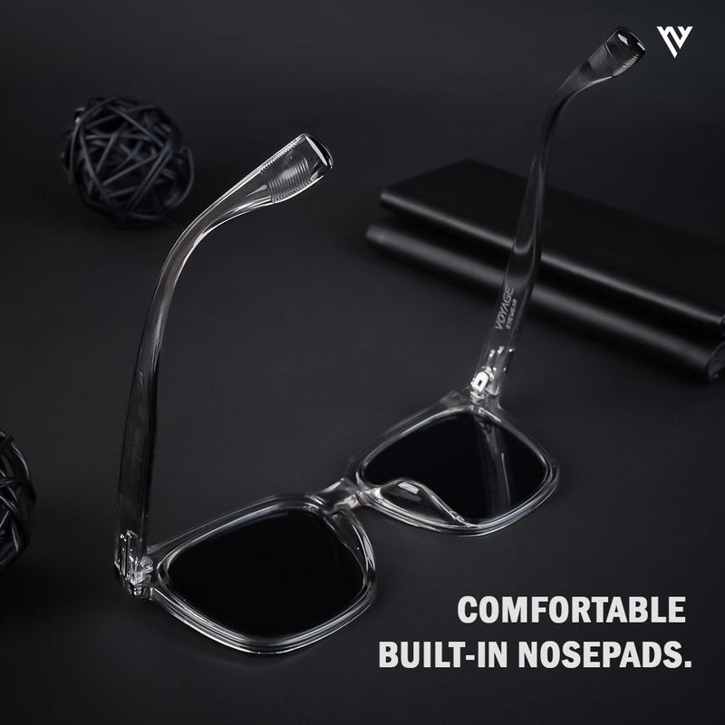 Voyage Exclusive Gradient Grey Polarized Wayfarer Sunglasses - MG4113