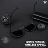 Matt Black Polarized Wayfarer Sunglasses - PMG4448