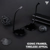 Photon | Shine Black Polarized Wayfarer Sunglasses (TR8023PMG4438)