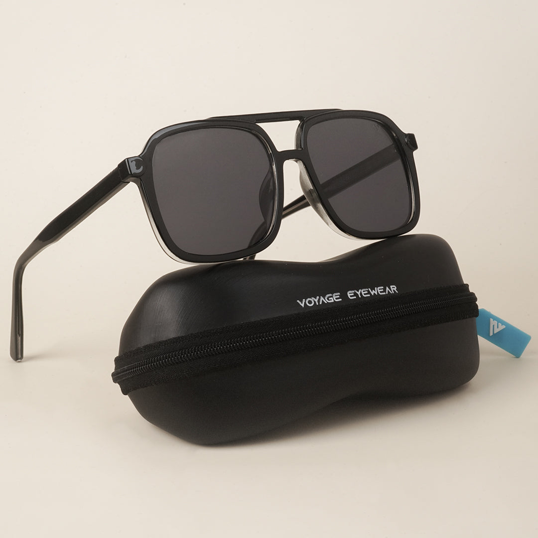 Voyage Black Wayfarer Sunglasses for Men & Women (86635MG4150)