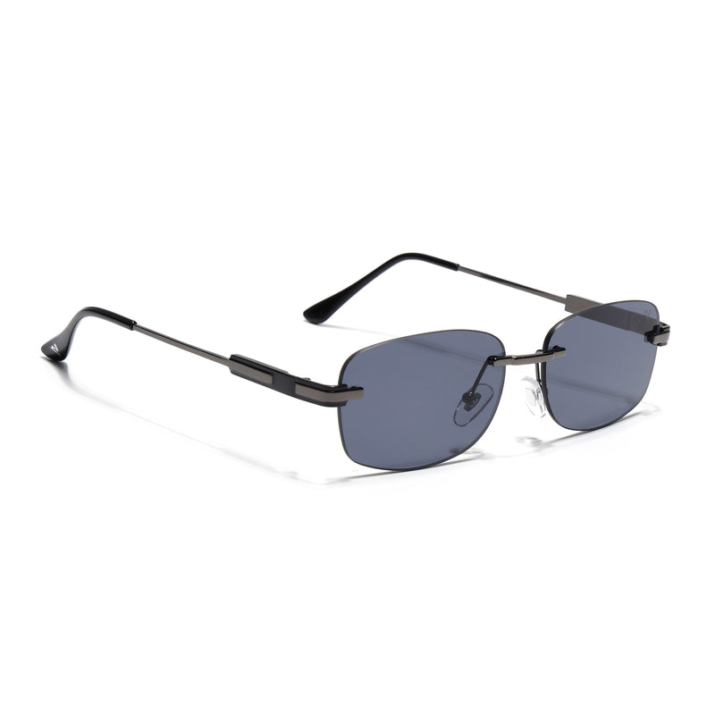 Sheer | Black Rimless Sunglasses | Grey Frame - MG7353