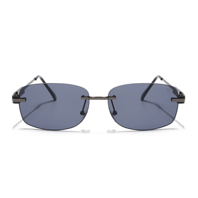Sheer | Black Rimless Sunglasses | Grey Frame - MG7353