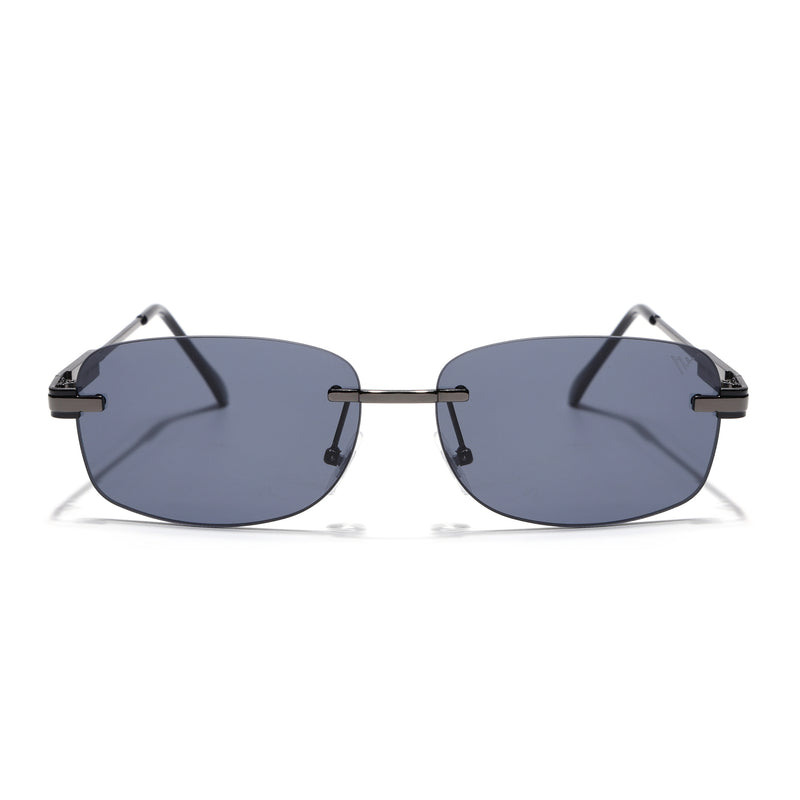 Sheer | Black Rimless Sunglasses | Grey Frame - MG7353