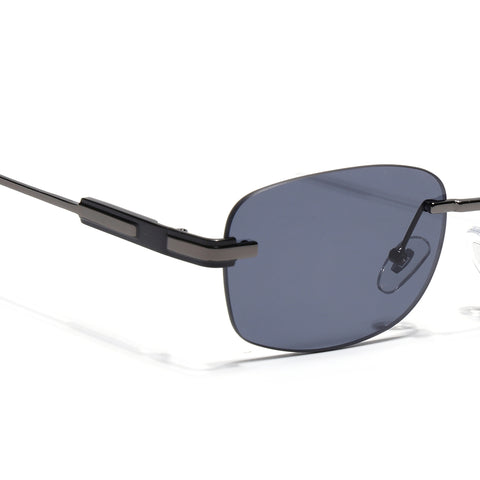 Sheer | Black Rimless Sunglasses | Grey Frame - MG7353