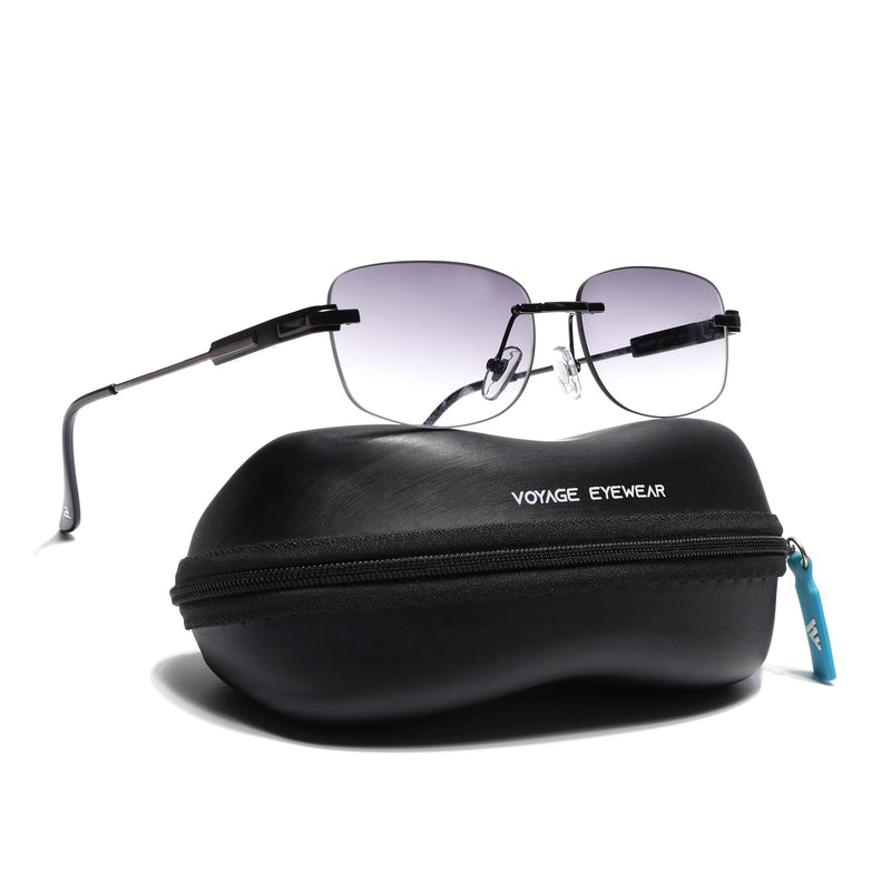 Sheer | Black & Clear Rimless | Grey Frame - MG7354