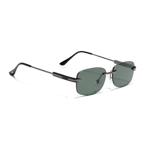 Sheer | Olive Rimless Sunglasses | Grey Frame - MG7355