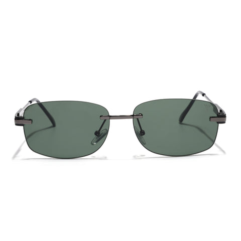 Sheer | Olive Rimless Sunglasses | Grey Frame - MG7355