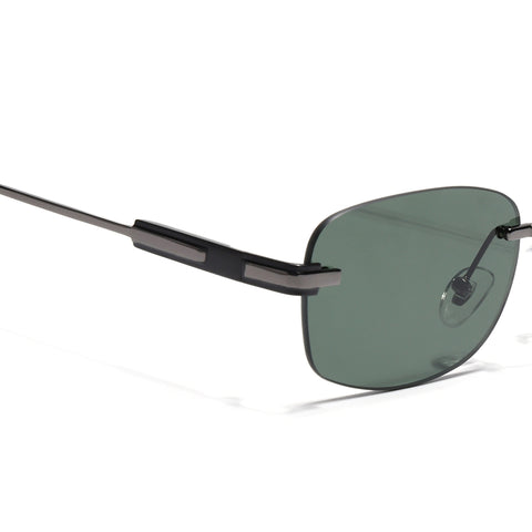 Sheer | Olive Rimless Sunglasses | Grey Frame - MG7355