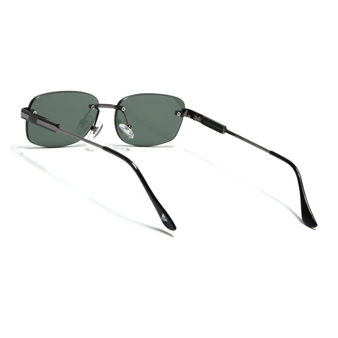 Sheer | Olive Rimless Sunglasses | Grey Frame - MG7355