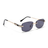 Sheer | Black Rimless Sunglasses | Golden Frame - MG7377