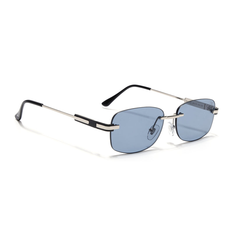 Sheer | Blue Rimless Sunglasses |Silver Frame - MG7378